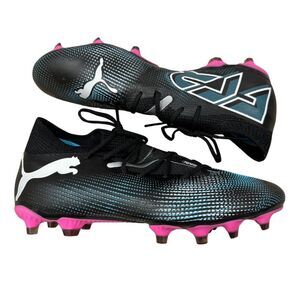 PUMA Future 7 Match Soccer Cleats - Womens Size 7, Black/White/Pink